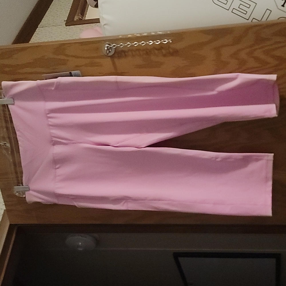IDEOLOGY PERFORMANCE HIGH RISE CROP LEGGING: SIDE POCKET: PINK: NWT: XL
